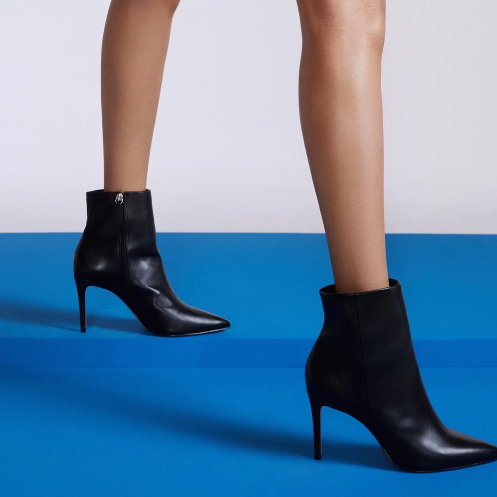 Schutz Mikki Pointed Toe Bootie - Black - Picture 6 of 10